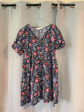 LOFT Floral Babydoll Dress
